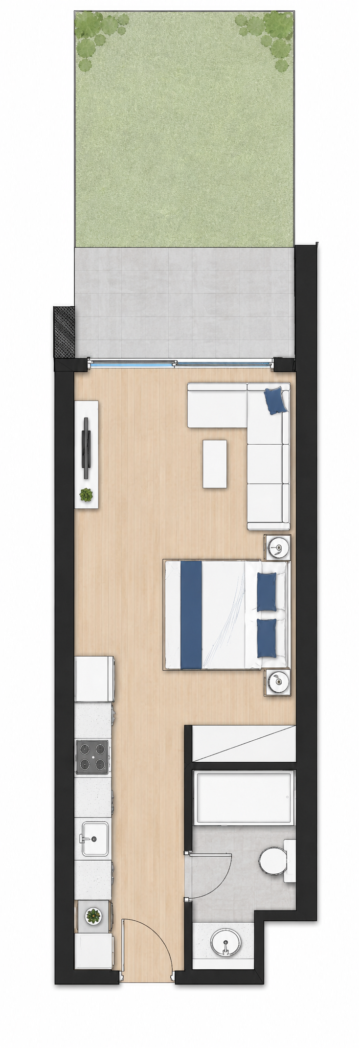 Studio and apartment at Long Beach Residence in Village Road