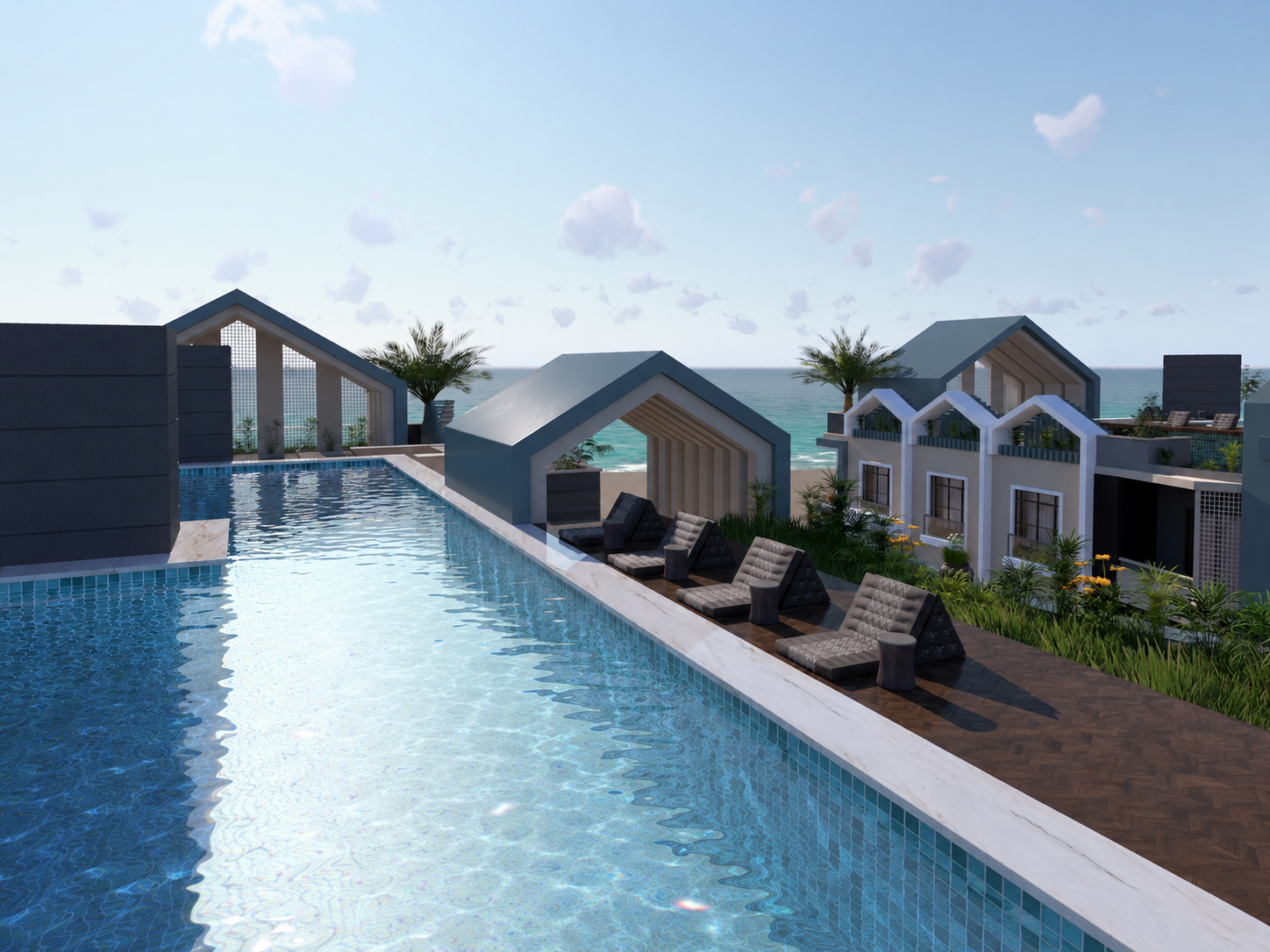 Total project area of 6,100 sqm